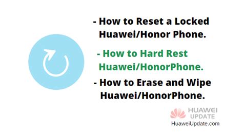 How To Hard Reset Huawei Or Honor Smartphones Hu