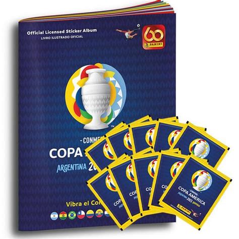 Kit Livro Ilustrado Oficial Conmebol Copa América 2021 10 Envelopes