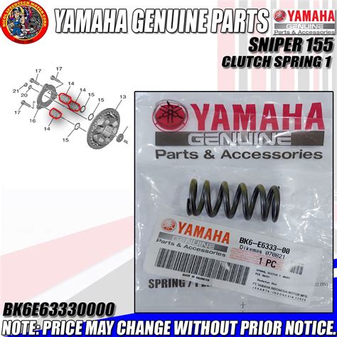 SNIPER 155 YZF R15 LATEST 2017 2020 CLUTCH SPRING 1 YGP GENUINE