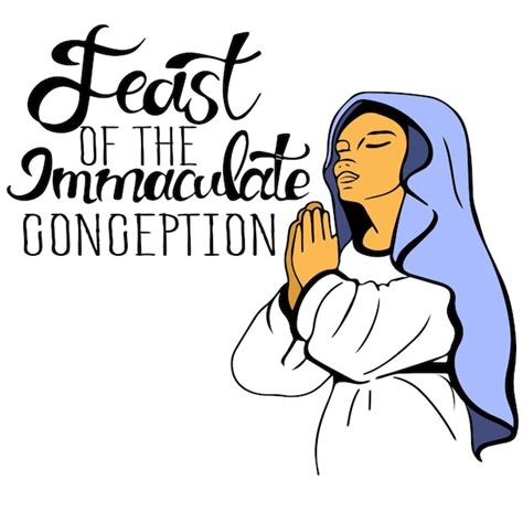 Premium Vector Feast Of Immaculate Conception Of Blessed Virgin Mary