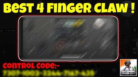 BGMI Best 4 Finger Claw Best 4 Finger Controls BGMI BGMI 4 Finger