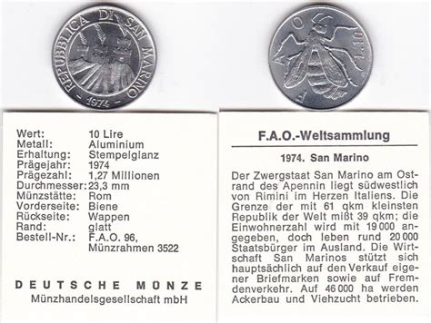 Lire M Nze San Marino Aluminium Fao Food For All Mit Zertifikat