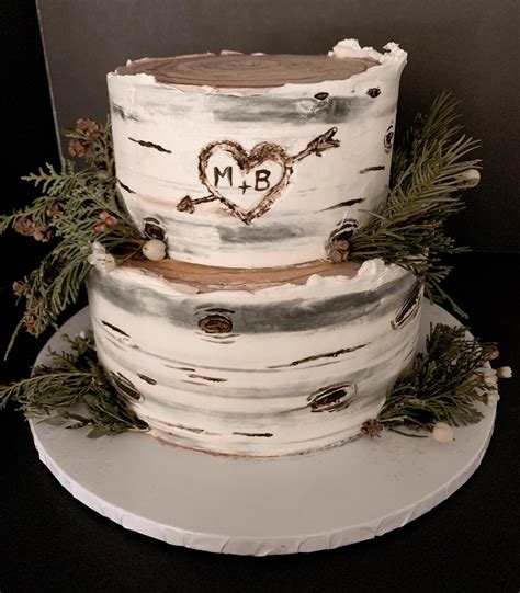 All Buttercream Birch Cake For A Wedding This Past Weekend Minus The