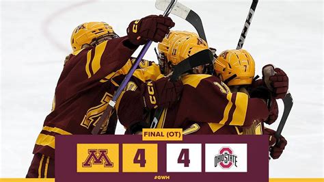 Highlights 1 Buckeyes 2 Gopher Womens Hockey Skate To 4 4 Tie In Columbus Youtube