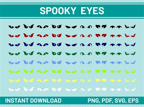 63 Spooky Eyes SVG Files for Cricut Commercial Use Spooky - Etsy