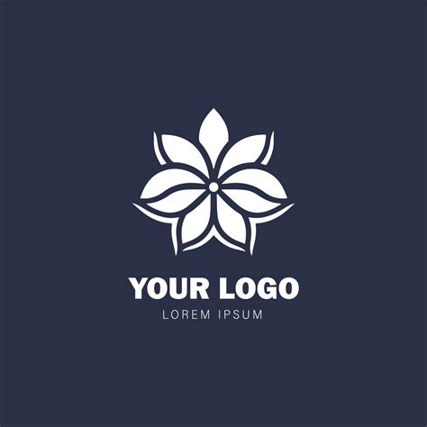 ornamental flowers logo design suitable for use as an icon for your ...