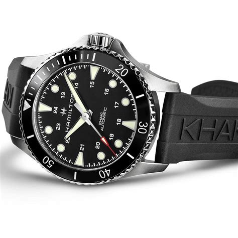 Orologio Hamilton Khaki Navy Scuba Auto 43 Mm Gomma Nero