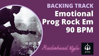 Emotional E Minor Progressive Rock Backing Track 90 BPM Guitar