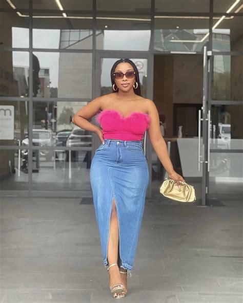 High Waist Front Slit Denim Midi Skirt Midrand Marabastad