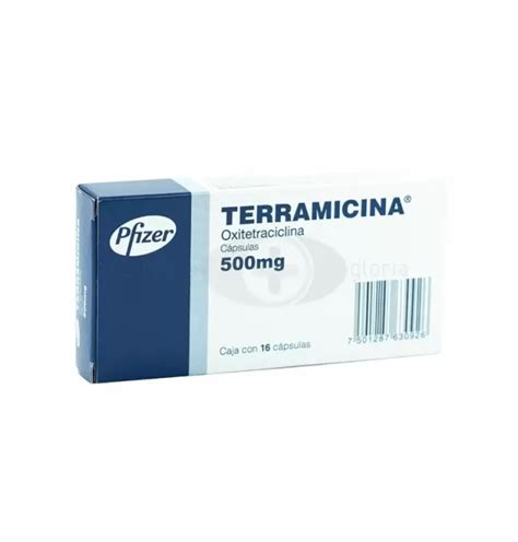 Terramicina 500 Mg Con 16 Cápsulas Excelente Precio