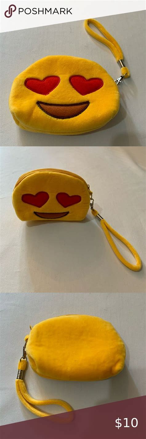 Heart Eye Emoji Wristlet Money Bag Eyes Emoji Heart Eyes