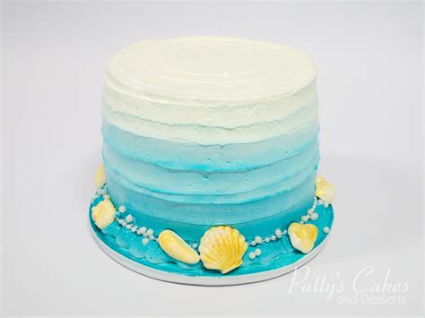 Photo Of A Simple Ombre Beach Cake Pattys Cakes And Desserts