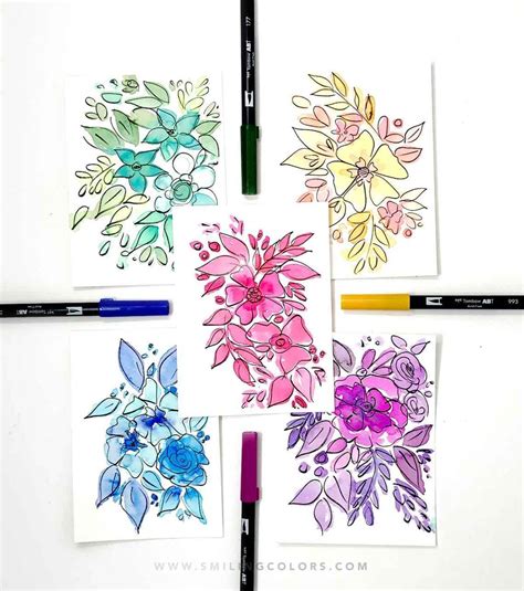 Monochromatic Flower Painting Tutorial Video Smitha Katti Floral