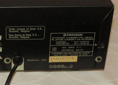 Pioneer Kassettendeck Ct W510 Baustein Für Hifi Anlage Double Tapedeck Ebay