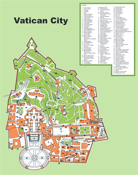 Tourist Map Of Vatican City And Its Surroundings Maps Of Vatican
