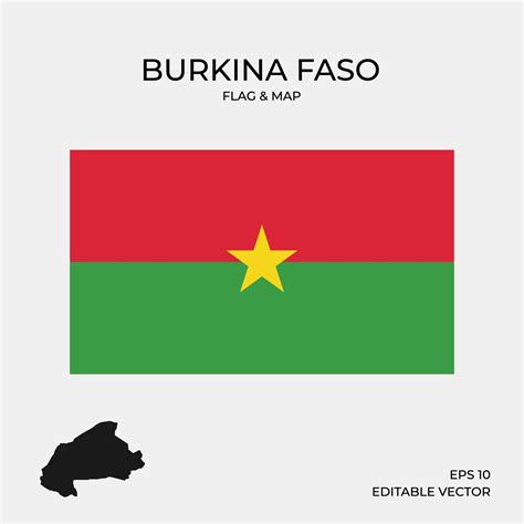 Burkina faso map and flag 2046022 Vector Art at Vecteezy