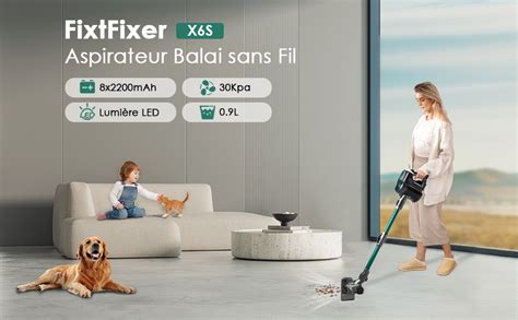 Fixtfixer Aspirateur Balai Sans Fil Kpa W Aspirateur Sans Fil