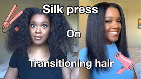 Silk Press On My TRANSITIONING HAIR Ft Duvolle 6 Months Post Relaxer