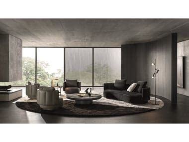 Torii Bold Swivel Leather Armchair By Minotti Design Nendo