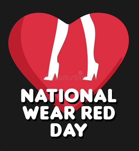 National Wear Red Day February 2 Stock Illustration Illustration Of