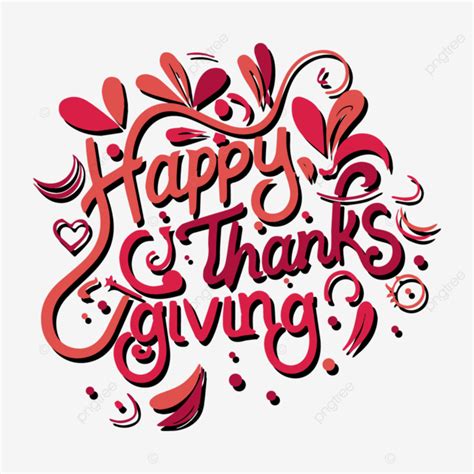 Happy Thanks Giving Day Hand Drawn Text Vector Happy Thanks Giving