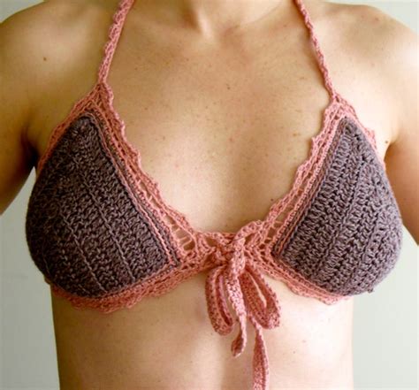 Sexy Crochet Bra Top With Lace Trim By Soolace On Etsy