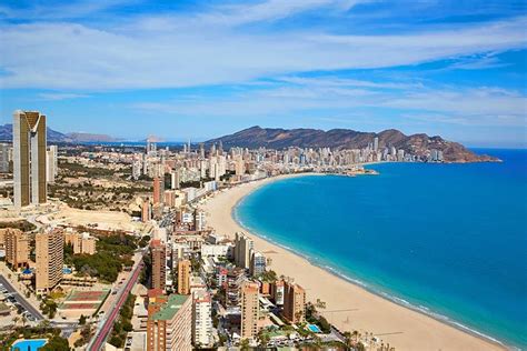 One Of The Two Massive Beaches In Benidorm Costa Blanca Spain