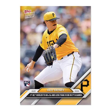 Carte En Pr Vente Paul Skenes Rc Mlb Topps Maintenant Pr Vente