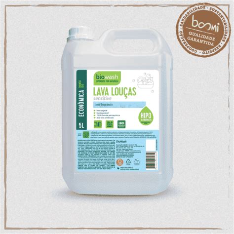 Detergente Lava Louças Sensitive Biodegradável Biowash 5L Boomi