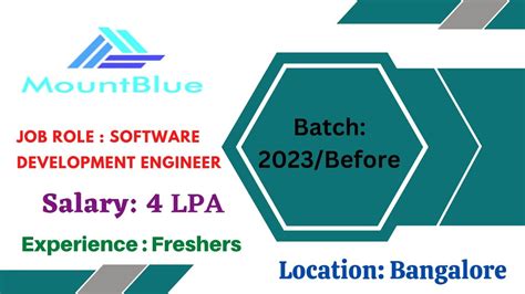 Mountblue Technologies Off Campus Hiring Freshers For The Role Of