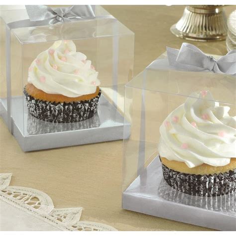 Silver Individual Cupcake Boxes 20ct | Party City