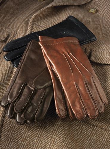 Cashmere Lined Nappa Leather Gloves Mens Accessories Fashion Leather Gloves Gloves