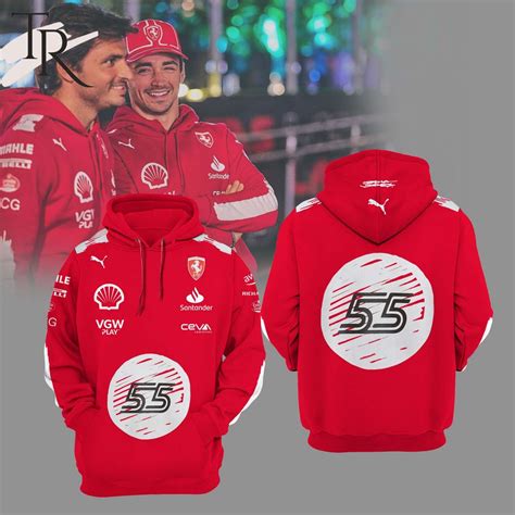 Carlos Sainz 55 Scuderia Ferrari Formula 1 Hoodie Torunstyle