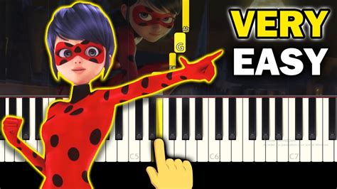 Miraculous Ladybug Theme Very Easy Piano Tutorial Youtube