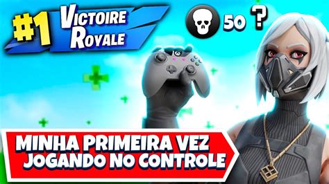 JOGANDO NO CONTROLE PELA PRIMEIRA VEZ NO FORTNITE Sons Satisfatórios