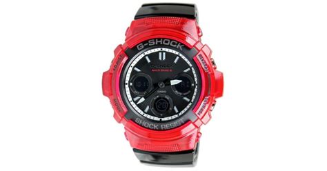 Casio G Shock Red Black AWG M100SRB 4AJF Sakurawatches