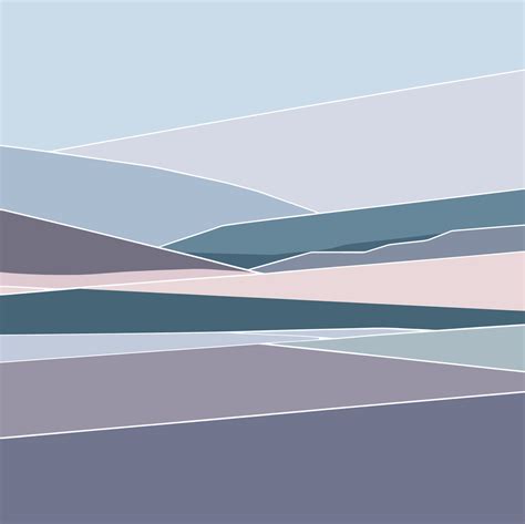 Abstract minimalist landscape linart background 47736759 Vector Art at ...