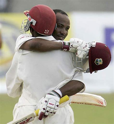 A Hug For Brian Lara As He Celebrates His Comeback Hundred