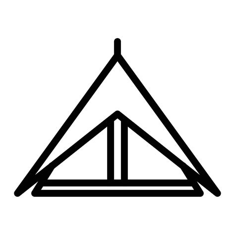 Tents Icon Camping Tent And Tarp Vector Illustration In Line Style