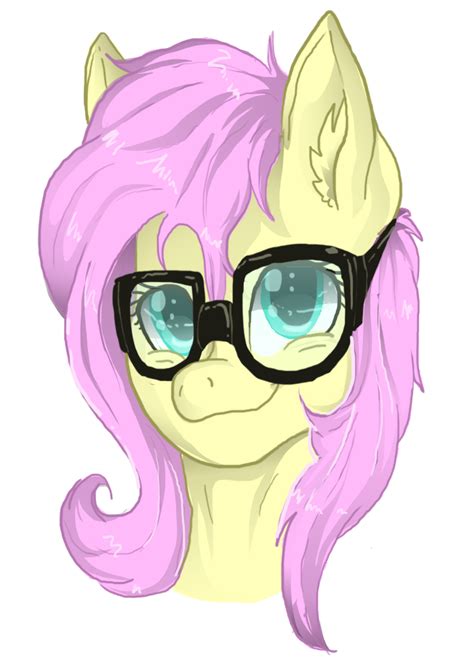 Fluttershy With Glasses By Nerdywolftrash On Deviantart