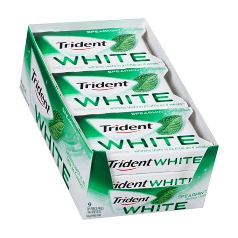 Product Of Trident White Spearmint Sugar Free Gum 9 Pk 16 Ct