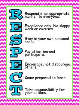 RESPECT poster by Classroom Creations By Kristy | TpT