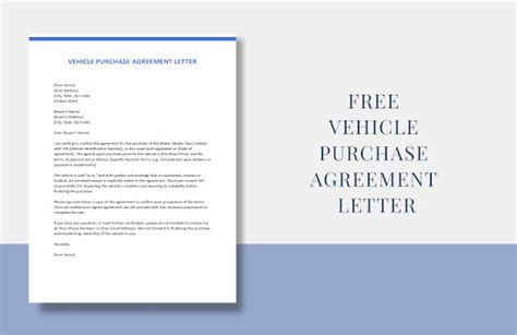 Free 9 Vehicle Purchase Agreement Letter Templates In Pdf Word