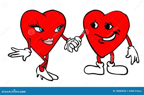 Two Hearts Holding Hands Pop Art Royalty Free Cartoon Cartoondealer