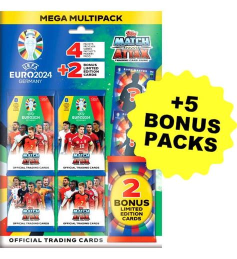 Topps EURO 2024 Match Attax Trading Cards MEGA Multipack 5 Bonus