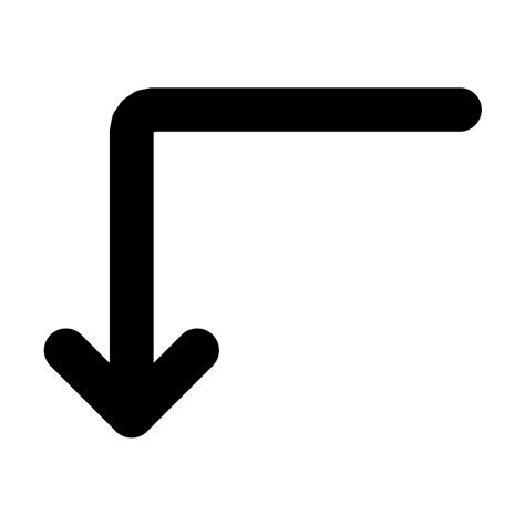 Turn Down Right Direction Vector SVG Icon SVG Repo