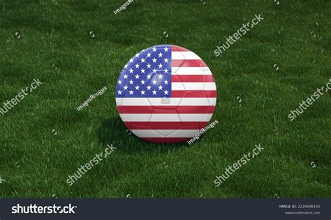 Soccer Ball Usa Flag Colors Stadium Stock Illustration 2228646183 ...