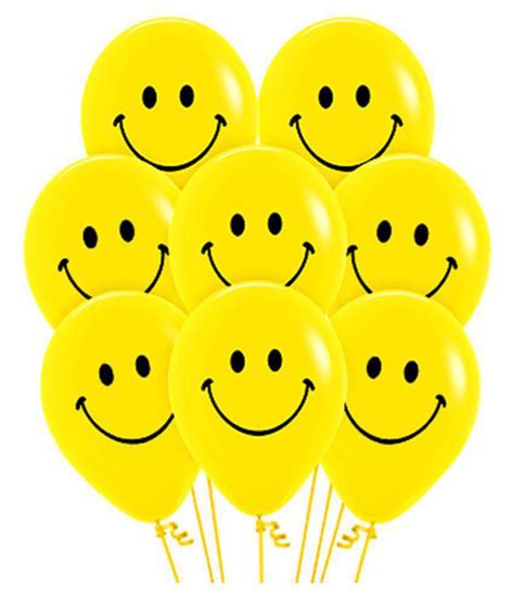 Cute Yellow Smiley Party Balloons Pack of 30 Pcs 9-12 inches for ...