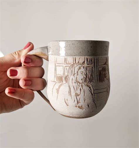 Carved Picture Mug Etsy