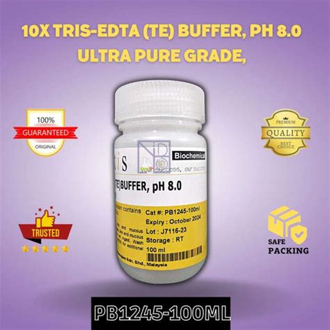 Promo 10x Tris Edta Te Buffer Ph80 Ultra Pure Grade 100 Ml Diskon 9 Di Seller Labindo